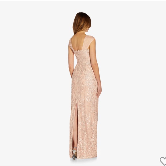 Gorgeous Blush Adrianna Papell Gown. Petite hemline. Mother of the Bride dress. - Picture 3 of 16